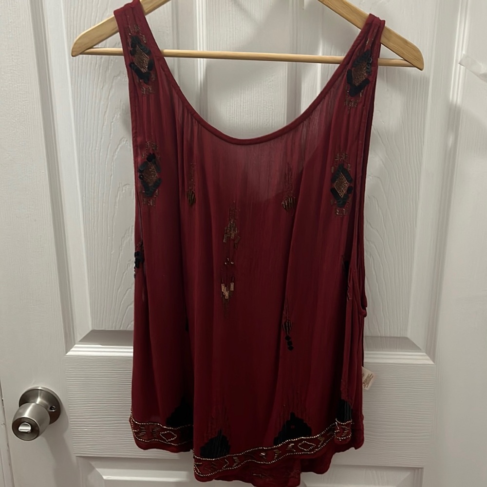 Free people beaded tunic top